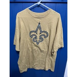 NFL Apparel Gold New Orleans Saints T Shirt Rare Gold NFL 2XL 📈🔥 Saints Brees